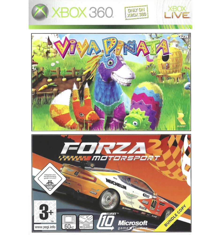 Xbox 360 Viva Pinata / Forza 2 Motorsport Bundle Copy Cib