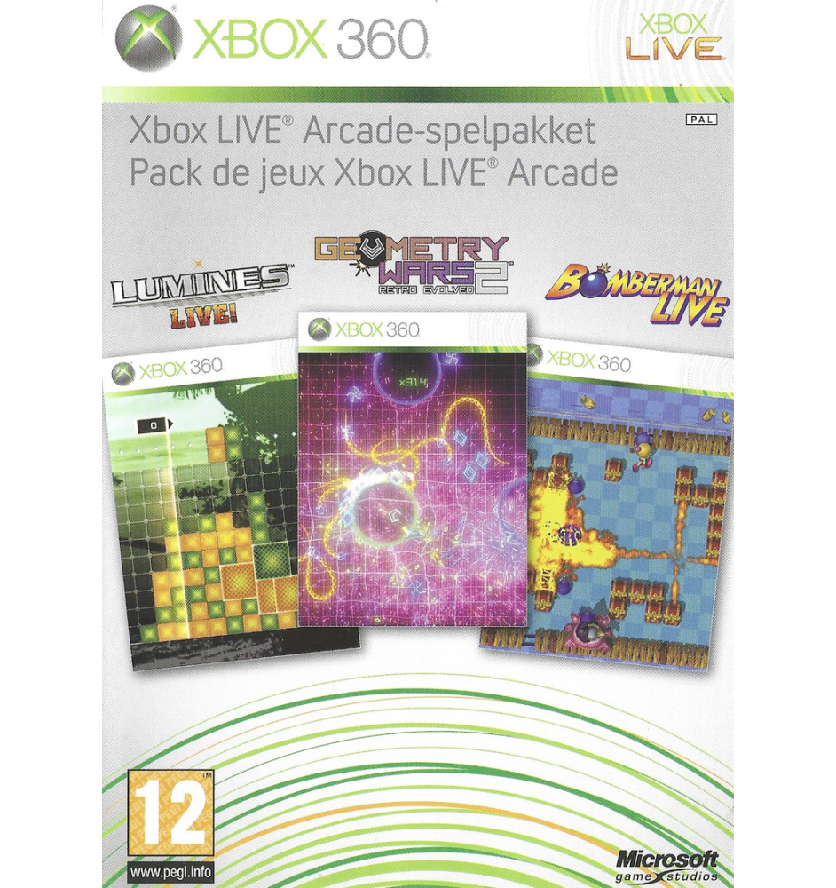 Xbox 360 Lumines live / Geometry Wars 2 / Bomberman Live