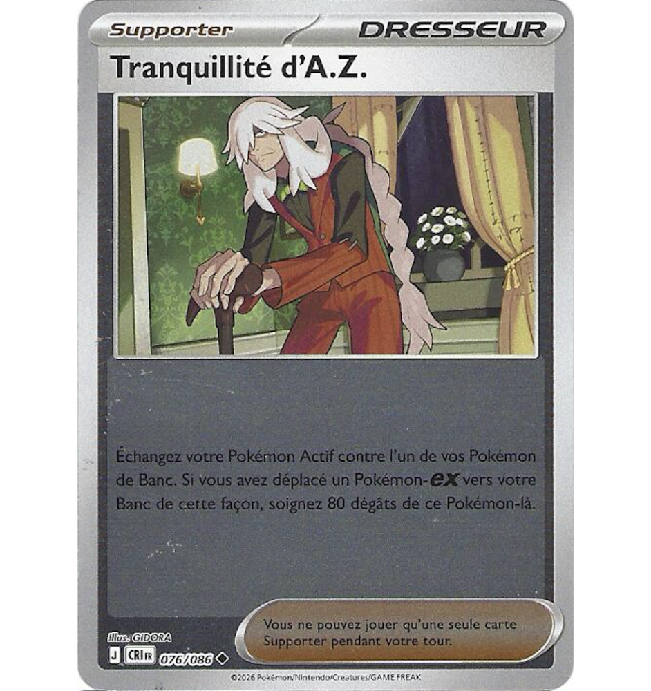Dresseur Tranquillité d'A.Z 076/086 Reverse CRI Chaos Ascendant