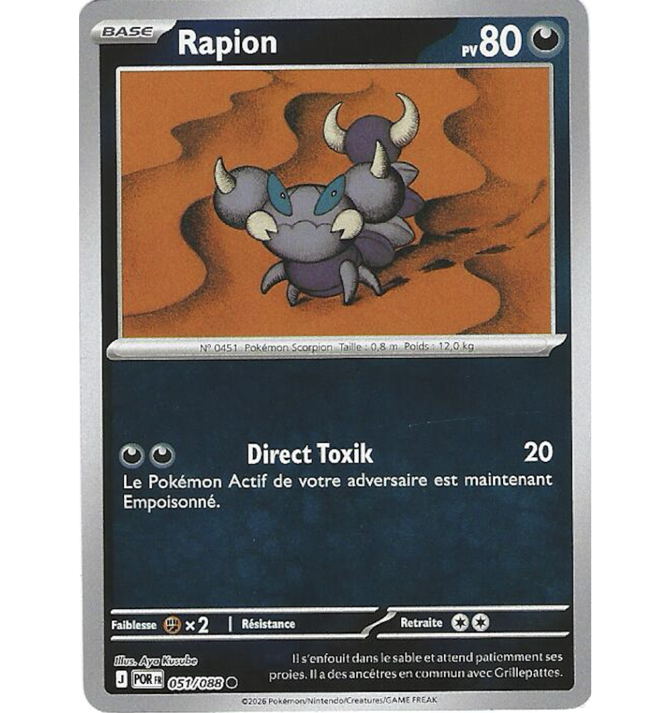 Rapion 051/088 Reverse POR Equilibre Parfait
