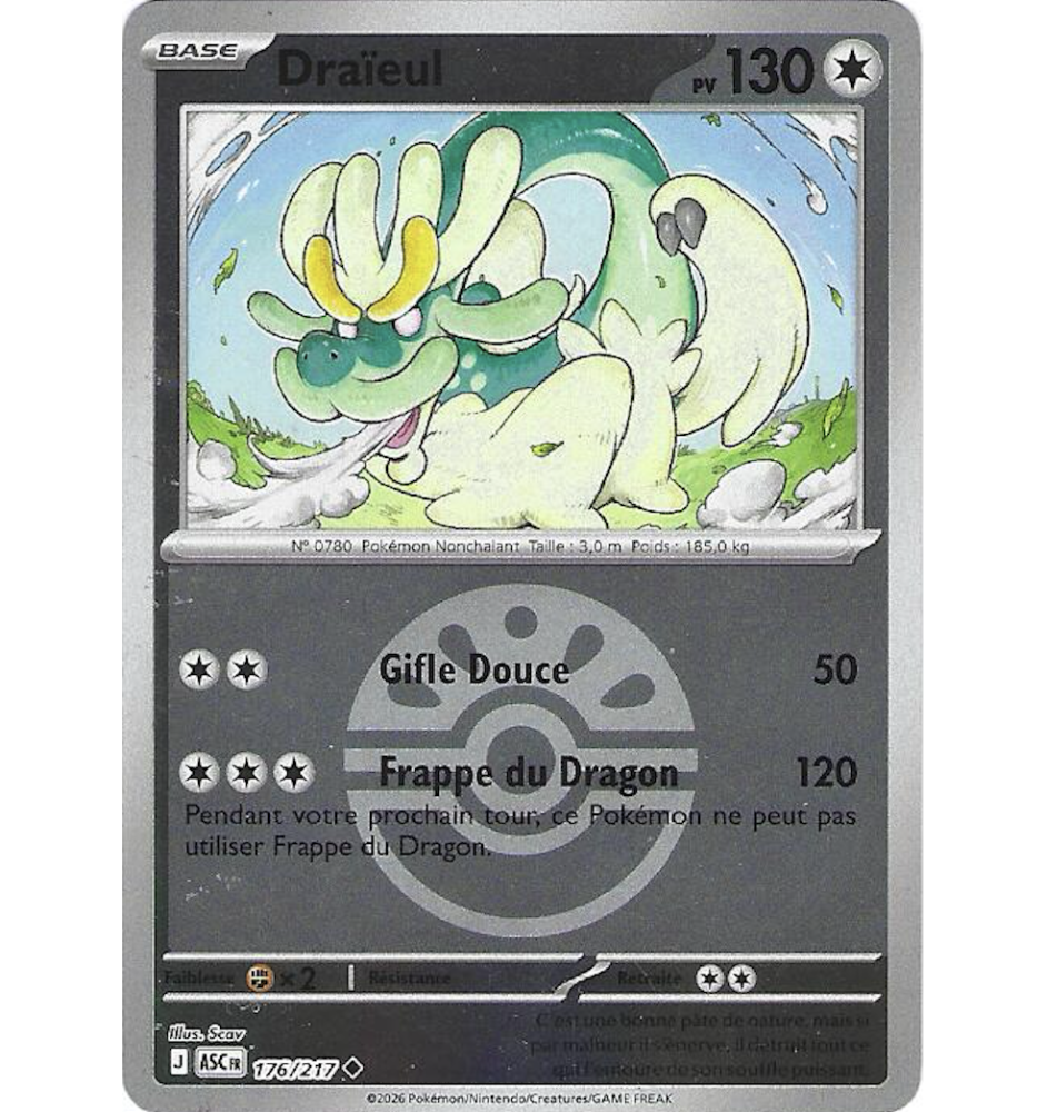 Draieul 176/217 Reverse Pokéball ASC Héros Transcendants