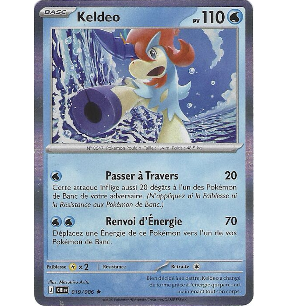 Keldeo 019/086 Holo CRI Chaos Ascendant