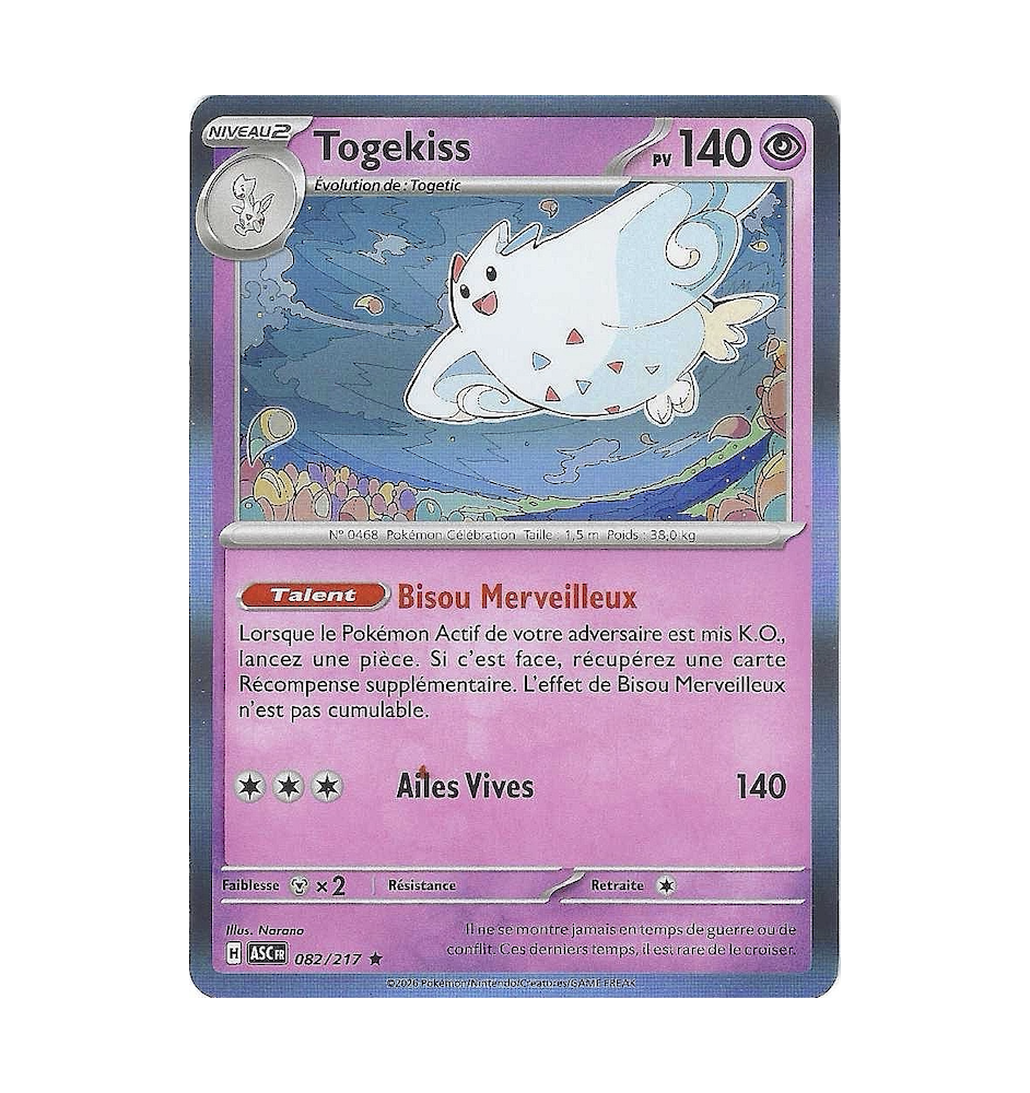 Togekiss 082/217 Holo ASC Héros Transcendants