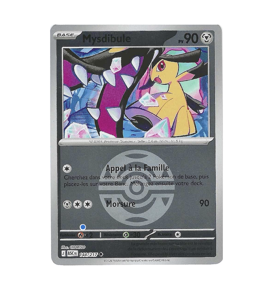 Mysdibule 144/217 Reverse Pokéball ASC Héros Transcendants