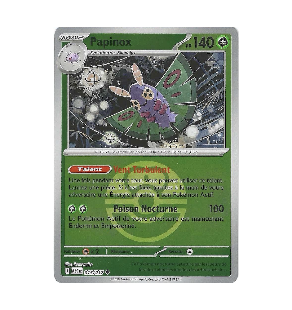 Papinox 015/217 Reverse Pokéball ASC Héros Transcendants