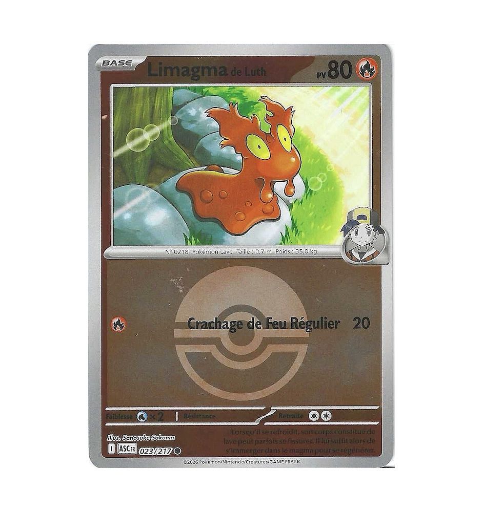 Limagma De Luth 023/217 Reverse Pokéball ASC Héros Transcendants