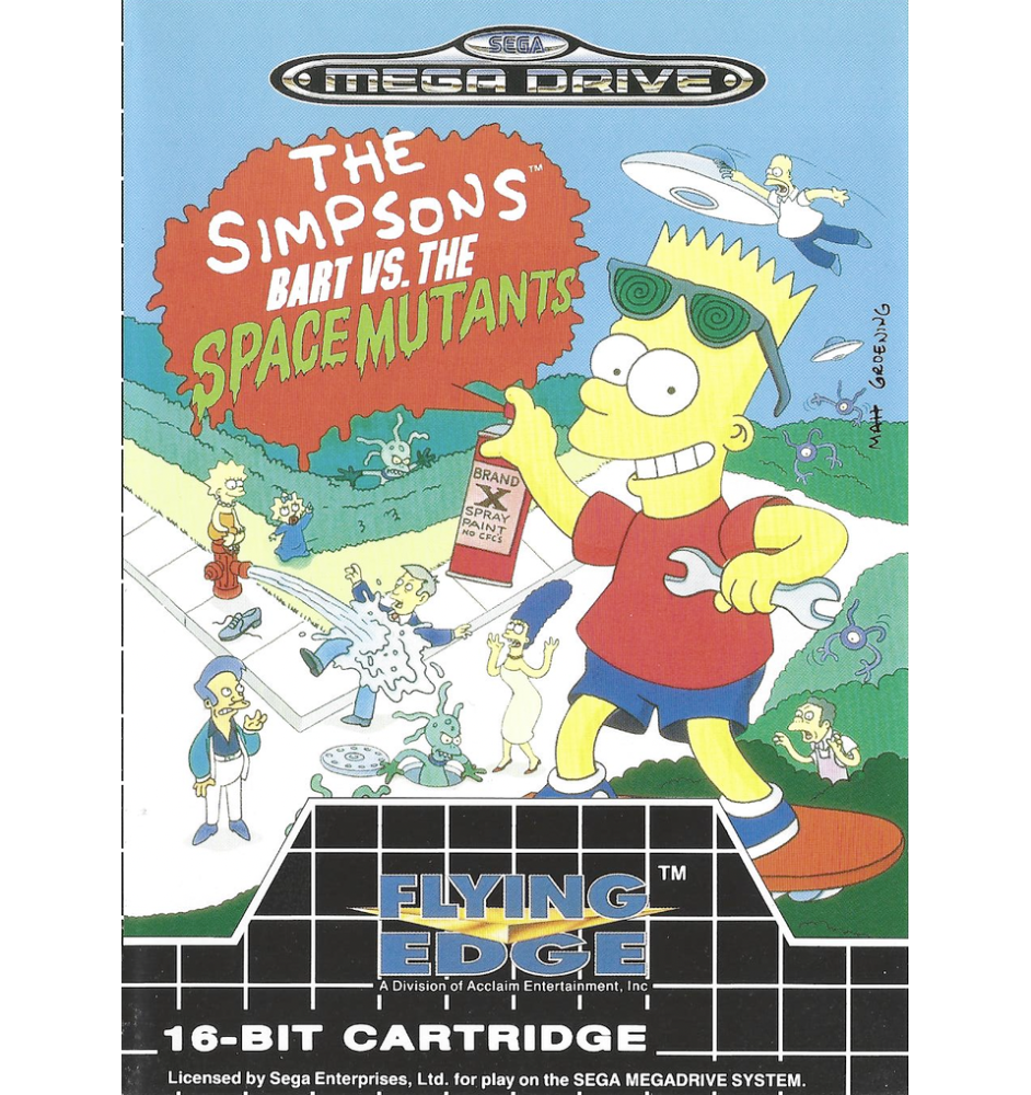 MegaDrive The Simpsons Bart Vs Space Mutants Cib