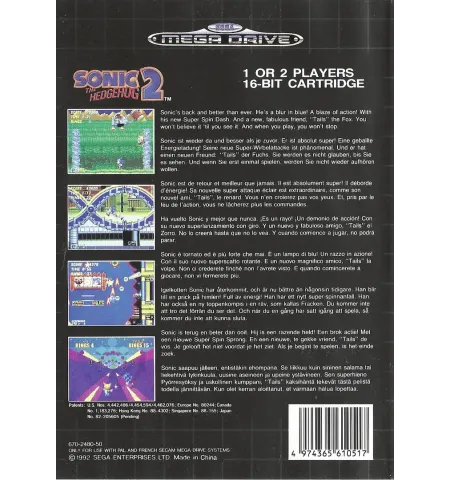 Megadrive Sonic 2 Sn