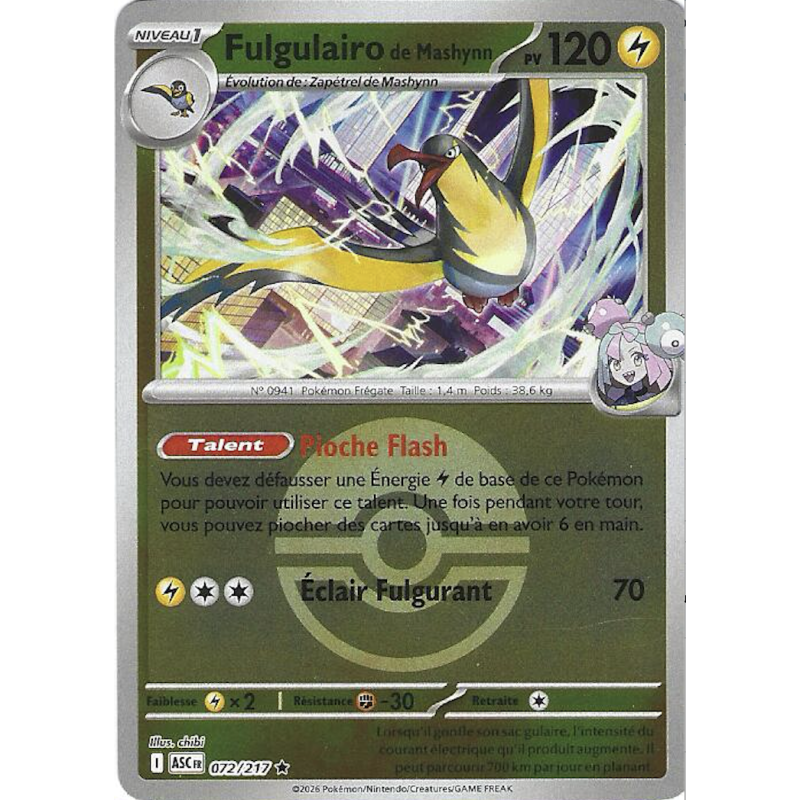 Fulgulairo De Mashynn 072/217 Reverse pokéball