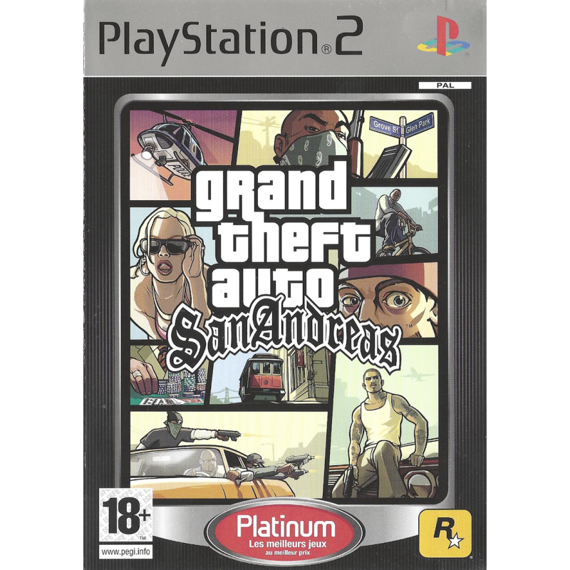PS2 Grand Theft Auto San Andreas Plat Sn