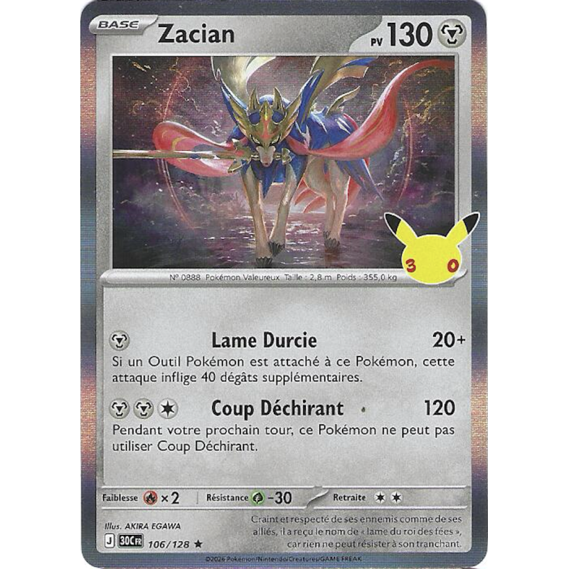 Zacian 106/128 Holo