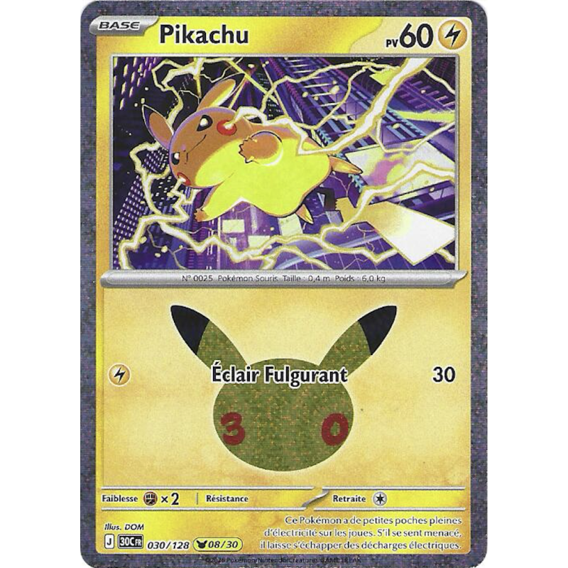 Pikachu 030/128 Cosmo Holo