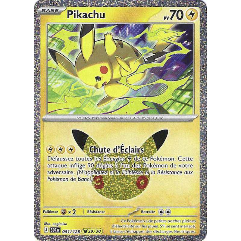 Pikachu 051/128 Cosmo Holo