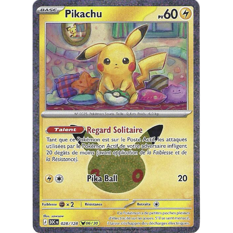 Pikachu 028/128 Cosmo Holo