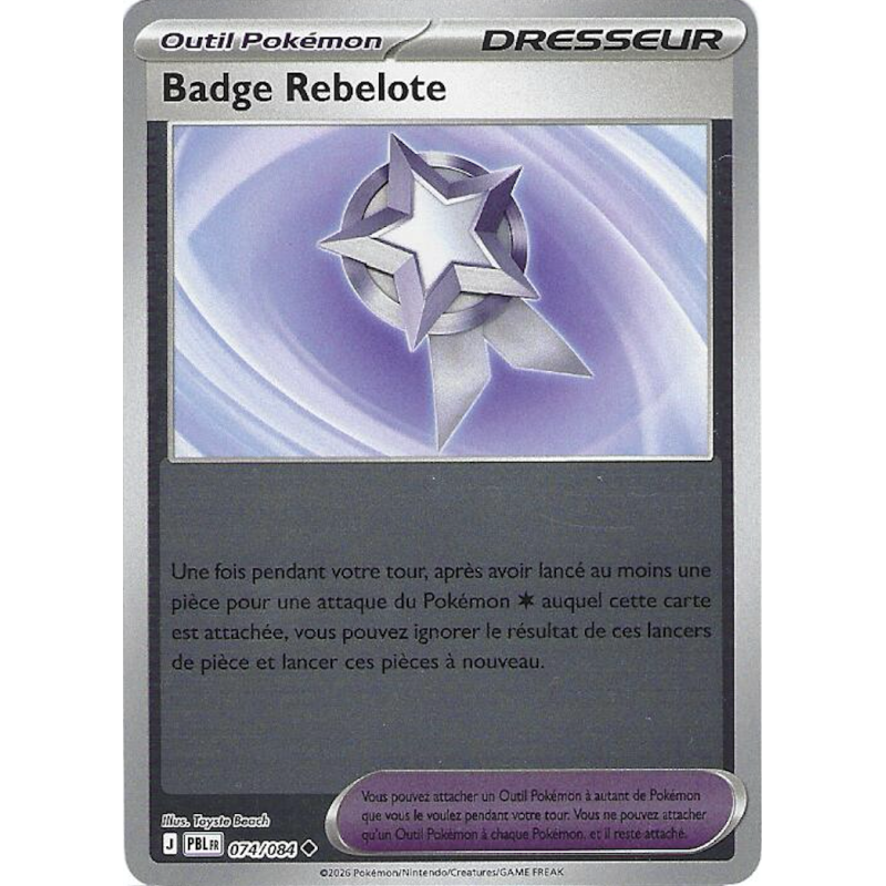 Dresseur Badge Rebelote 074/084 Reverse