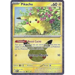 Pikachu 033/128 Cosmo Holo 30C 30ans
