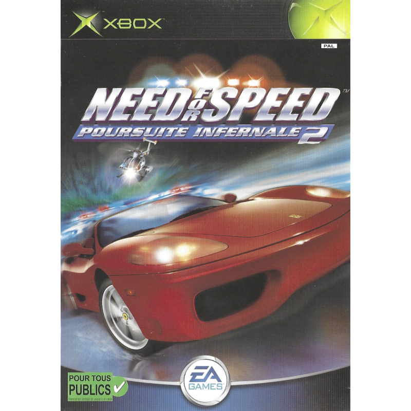 Xbox 1ere Need For Speed Poursuite Infernale 2 Sn