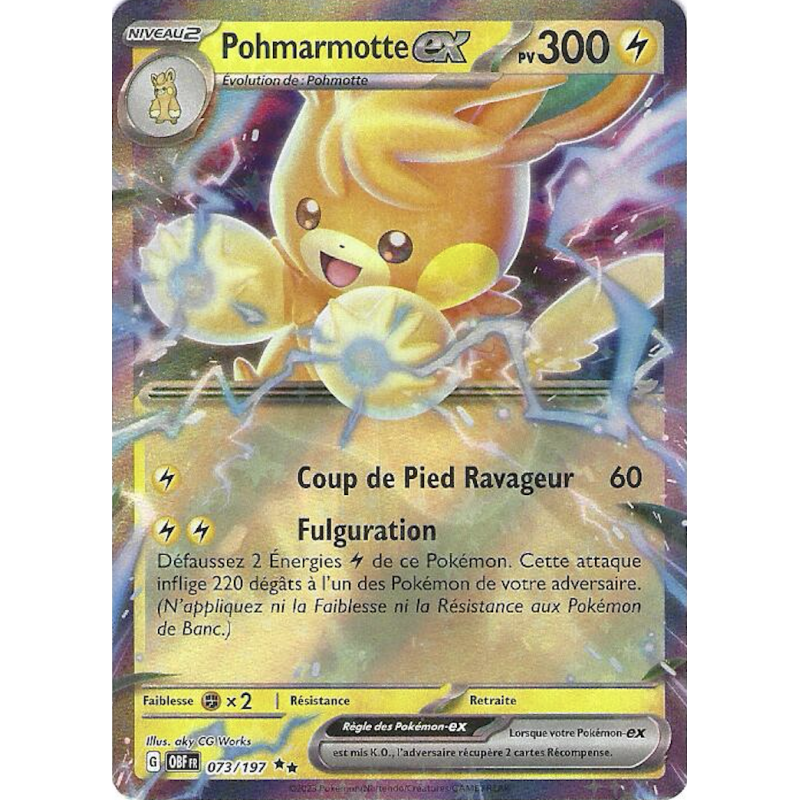 Pohmarmotte Ex 073/197 OBF Flammes Obsidiennes