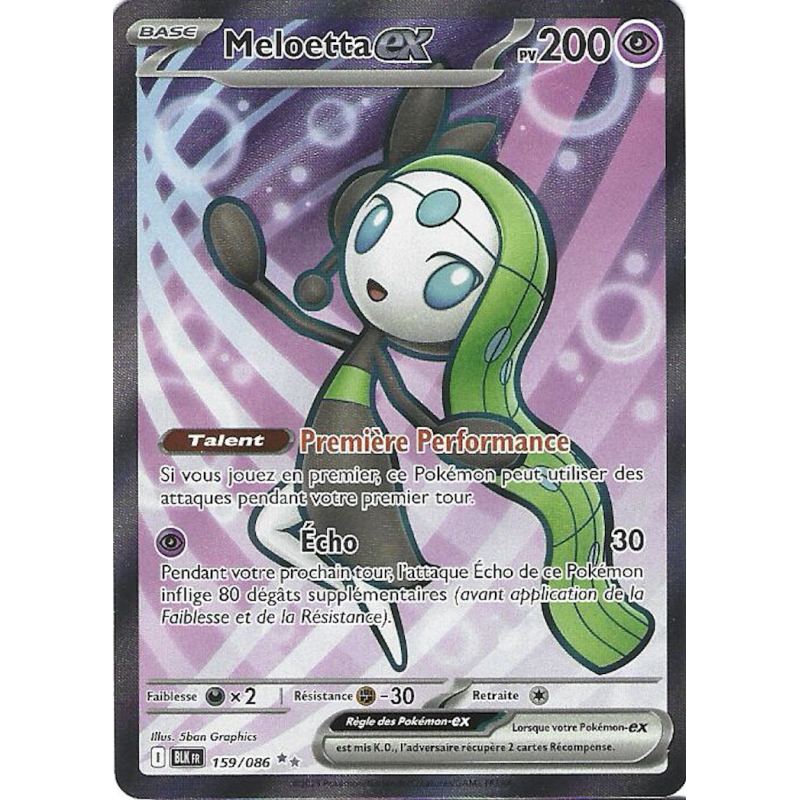 Meloetta Ex 159/086 BLK Foudre Noire