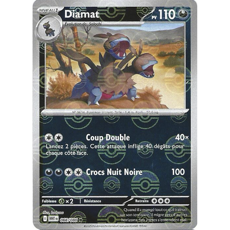 Diamat 066/086 Pokeball WHT Flamme Blanche