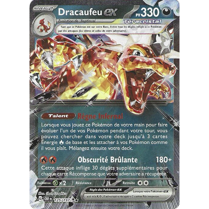 Dracaufeu Ex 125/197 OBF Flammes Obsidiennes