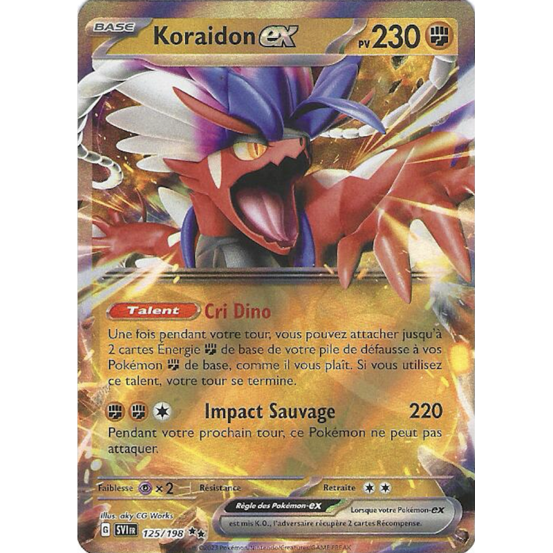 Koraidon Ex 125/198 SVI Ecarlate Et Violet