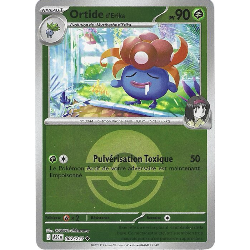 Ortide d'Erika 002/217 Reverse Pokéball ASC Héros Transcendants