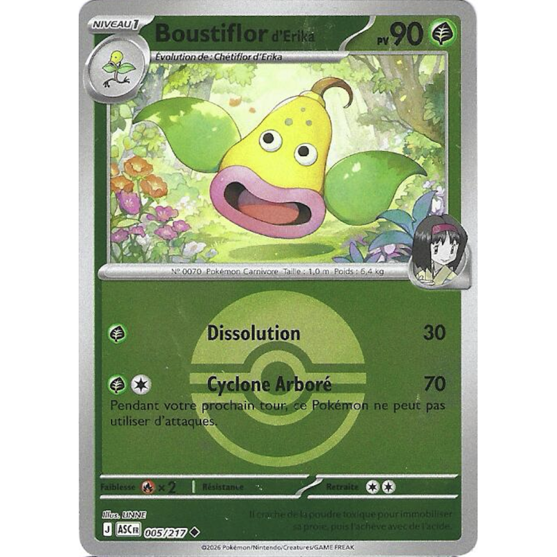 Boustiflor d'Erika 005/217 Reverse Pokéball ASC Héros Transcendants