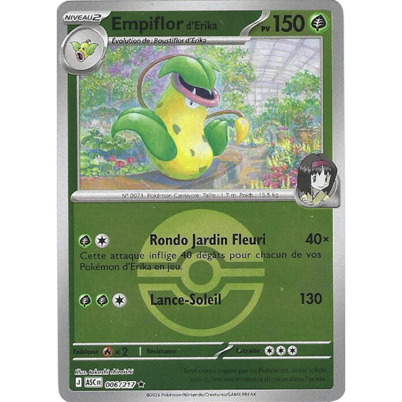 Empiflor d'Erika 006/217 Reverse Pokéball ASC Héros Transcendants