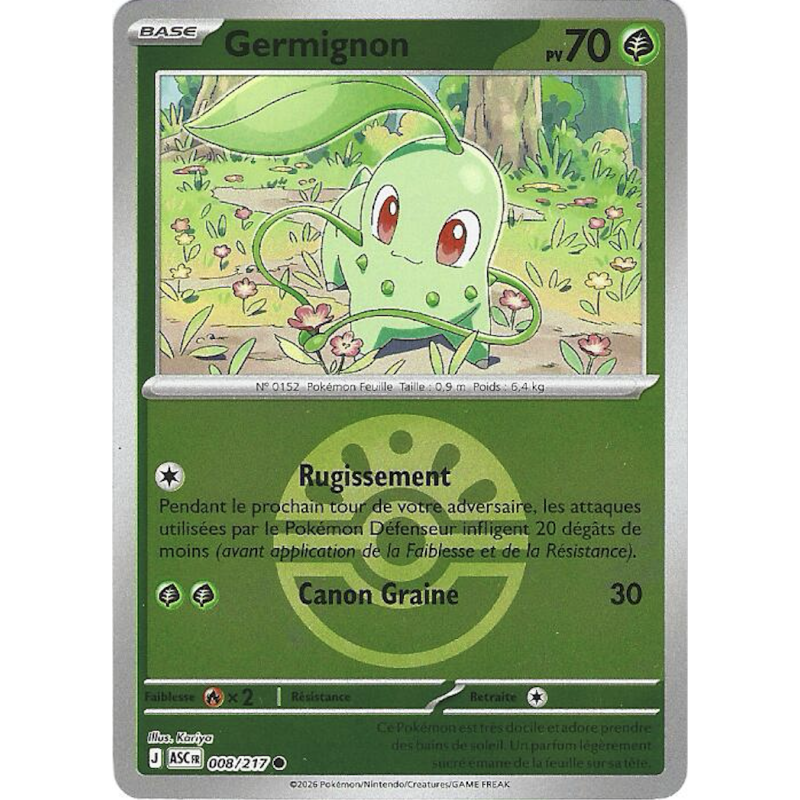 Germignon 008/217 Reverse Pokéball ASC Héros Transcendants