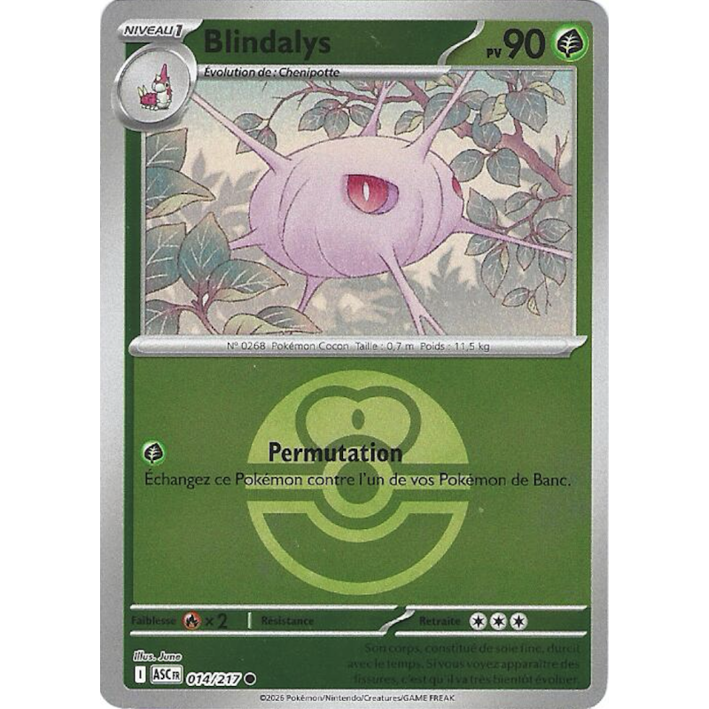 Blindalys 014/217 Reverse Pokéball ASC Héros Transcendants