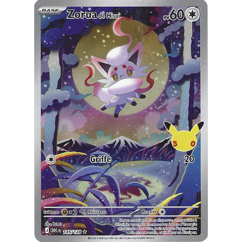 Zorua De Hisui 145/128 30C 30ans