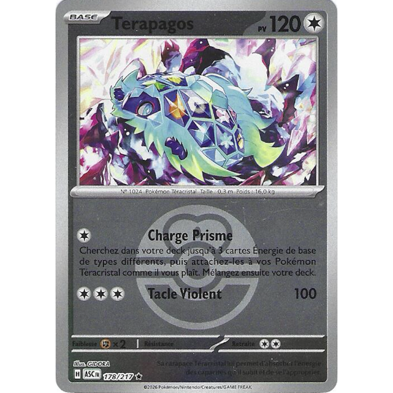 Terapagos 178/217 Reverse Pokéball ASC Héros Transcendants