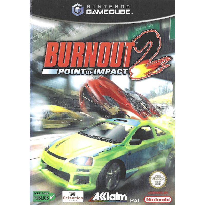 Gamecube Burnout 2 Point d'Impact Cib