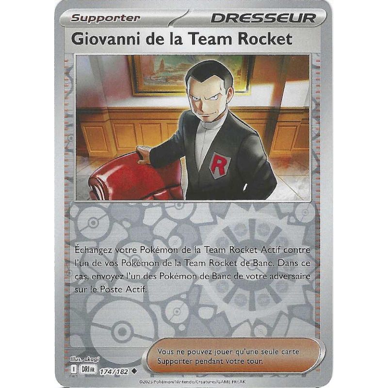 Dresseur Giovanni De La Team Rocket 174/182 Reverse DRI Rivalités Destinées