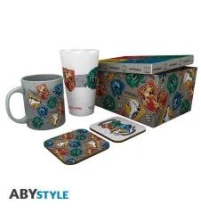 Coffret Harry Potter Verre / Mug / 2 Dessous De Verre